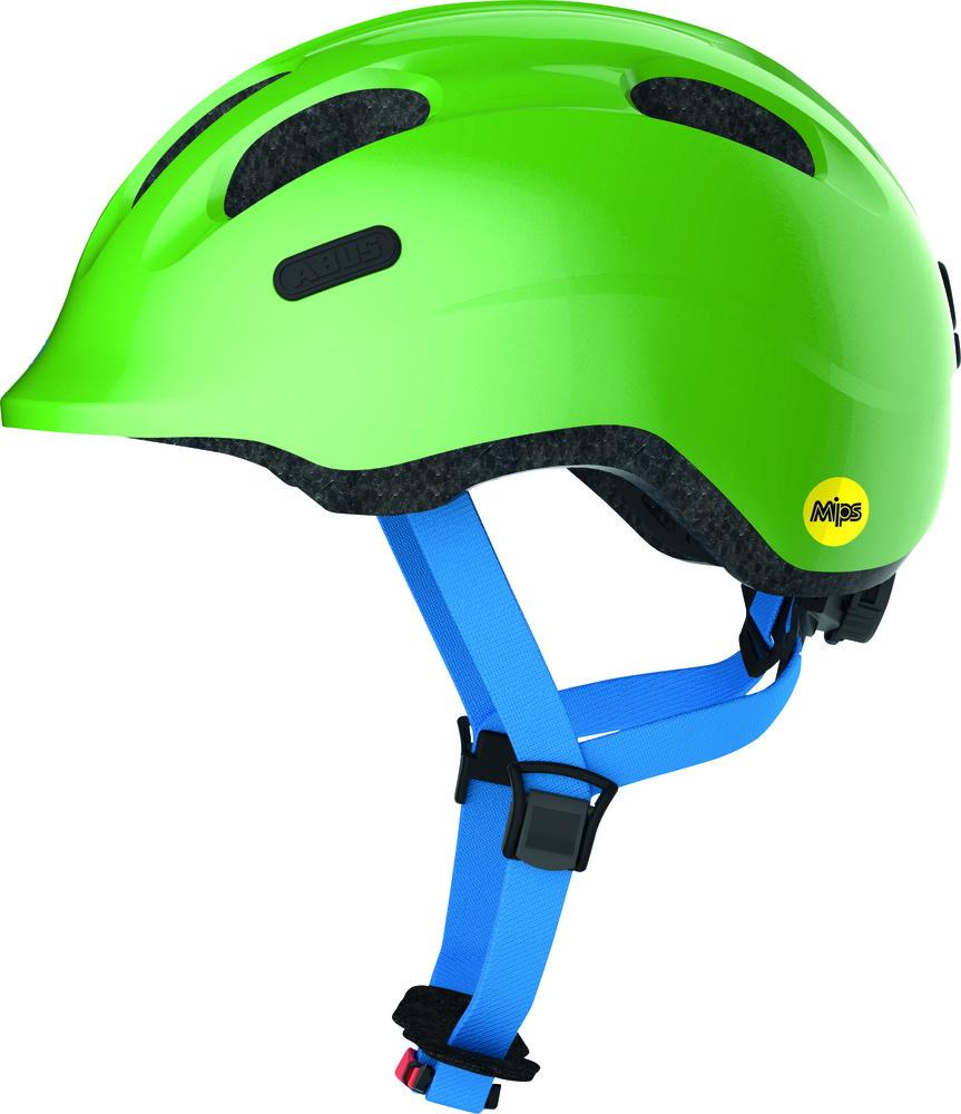 ABUS Smiley 2.1 MIPS med LED børnecykelhjelm grøn