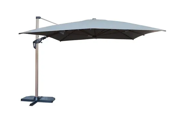 Roma Parasol 3x3 m grå med lys produktbilde