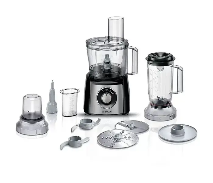 Bosch MCM3501M foodprocessor i sort med blender og minihakker