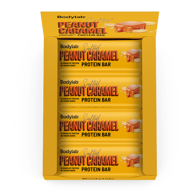 Bodylab Protein Bar Salted Peanut Caramel 55 g æske med 12 barer