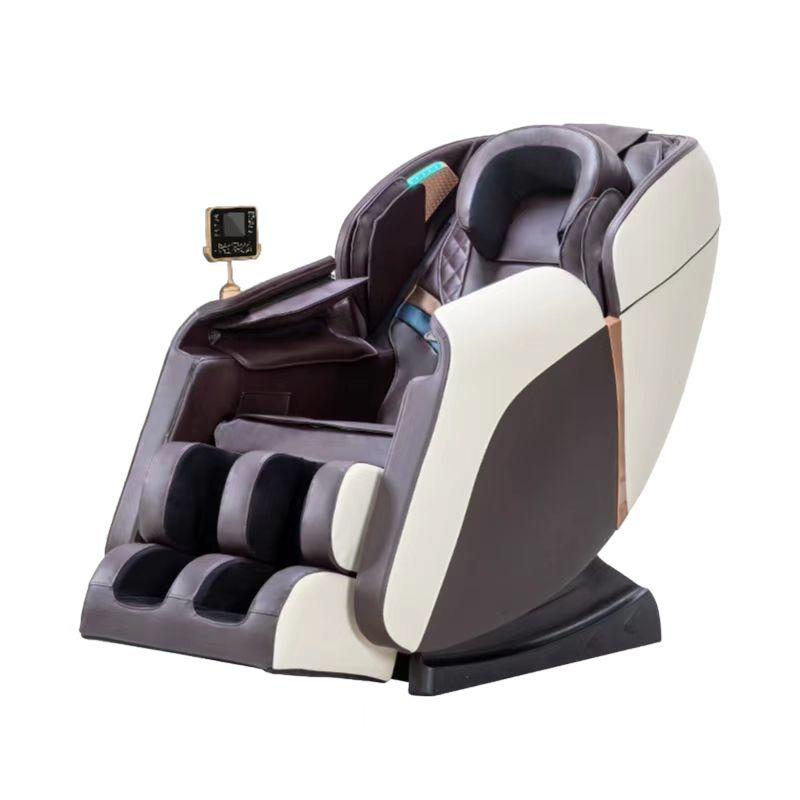 Nordic Wellness Dreamliner 4D massagestol i brun læder med fodstøtte