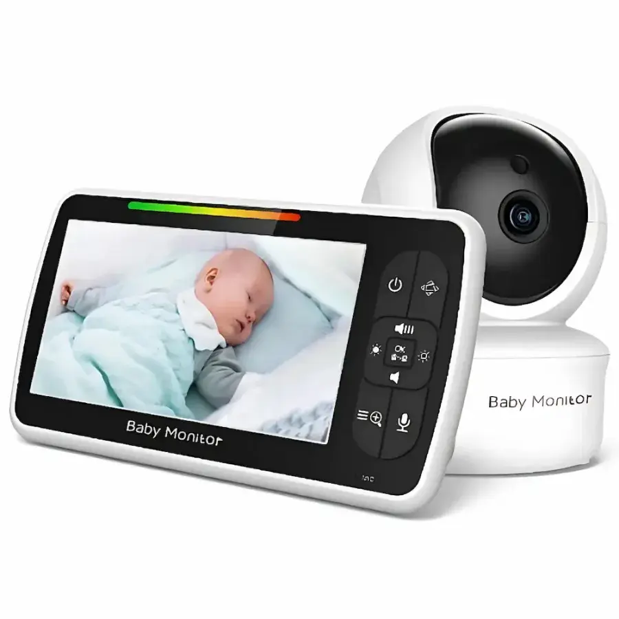Video Babyalarm med 5" skærm – 100 % privat (ingen Wi-Fi) produktbilde